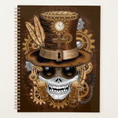 Skull Steampunk Voodoo Retro Machine Planner (Voorkant)