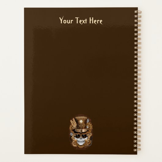 Skull Steampunk Voodoo Retro Machine Planner (Achterkant)