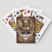 Skull Steampunk Voodoo Retro Machine Pokerkaarten (Achterkant)