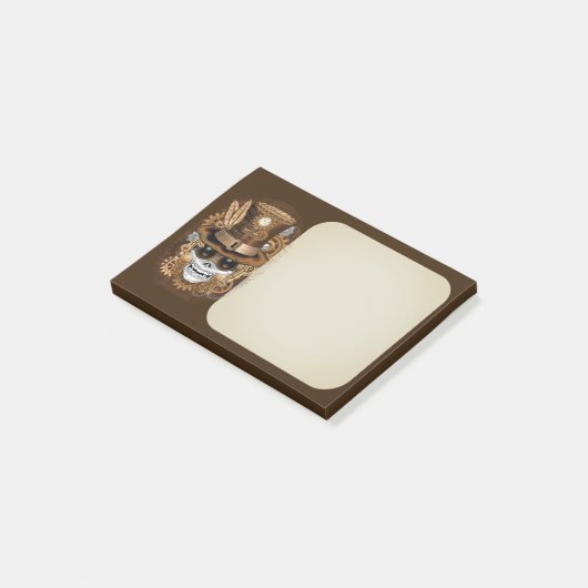 Skull Steampunk Voodoo Retro Machine Post-it® Notes (Schuin)