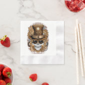 Skull Steampunk Voodoo Retro Machine Servet (Insitu)