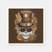 Skull Steampunk Voodoo Retro Machine Servet (Voorkant)