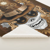 Skull Steampunk Voodoo Retro Machine Sherpa Deken (3/4)