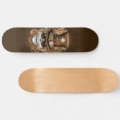 Skull Steampunk Voodoo Retro Machine Skateboard (Horizontaal)