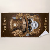 Skull Steampunk Voodoo Retro Machine Strandlaken (Voorkant)