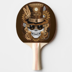 Skull Steampunk Voodoo Retro Machine Tafeltennisbatje
