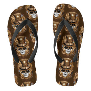 Skull Steampunk Voodoo Retro Machine Teenslippers