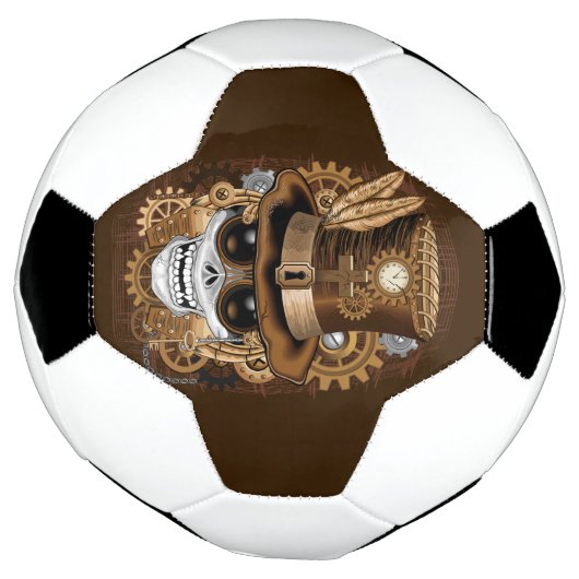 Skull Steampunk Voodoo Retro Machine Voetbal (Gedraaid)