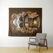 Skull Steampunk Voodoo Retro Machine Wandkleed (In Situ (horizontaal))