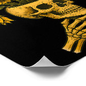 Skull Sunflowers Gothic Goth Creepy Cute Floral Poster (Hoek)