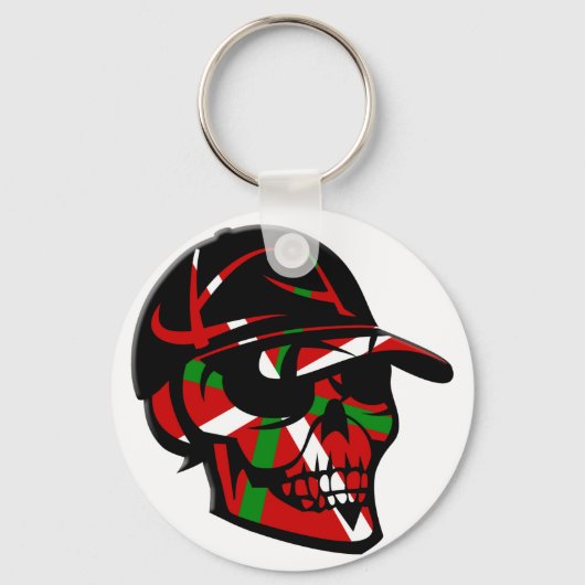 Skull surfeur Basque Sleutelhanger (Voorkant)