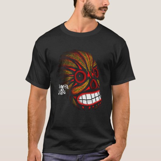 Skull t-shirts with feathers fun designs (Devant)