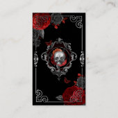 Skull Tarot Design Black Visitekaartje (Achterkant)