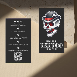 Skull Tattoo Shop Visitekaartje