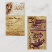 SKULL, TEETH, DENTALE CLINIC, DENTIST MONKEY EN CA VISITEKAARTJE (Voorkant / Achterkant)