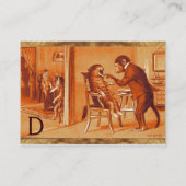 SKULL, TEETH, DENTALE CLINIC, DENTIST MONKEY EN CA VISITEKAARTJE (Achterkant)