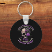 Skull They Whispered To Her You Can't With Stand T Sleutelhanger (Voorkant)