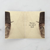 Skull Top Hat  Sepia RIP tot zijn twintig (Binnen)