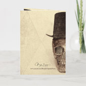 Skull Top Hat  Sepia RIP tot zijn twintig (Achterkant)