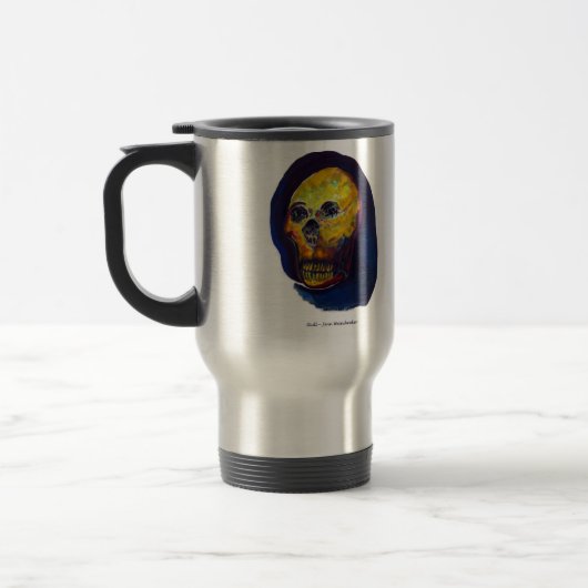 Skull TRAVEL MUG STEEL Reisbeker (Links)