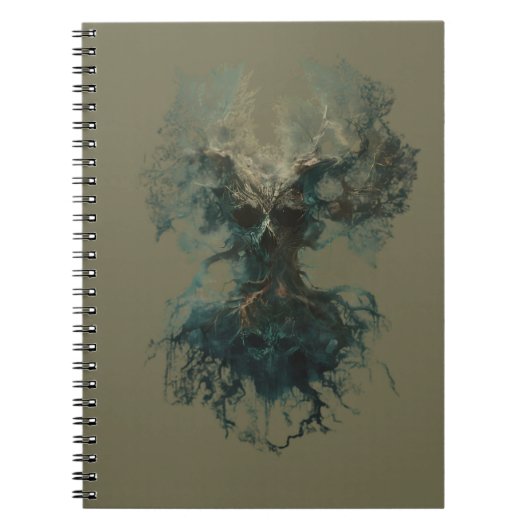 Skull Tree Surreal Dark Nature Notebook Notitieboek (Voorkant)