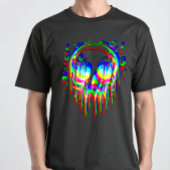 Skull Trippy Illusion - Psychedelische RGB Glitchc T-shirt