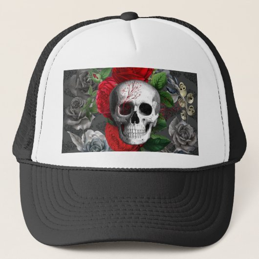 Skull Trucker Hat Trucker Pet (Voorkant)