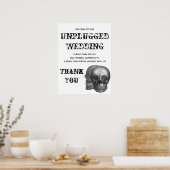 Skull Unplugged Weddenbord Poster (Keuken)