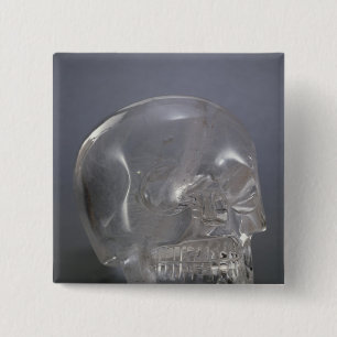 Skull Vierkante Button 5,1 Cm
