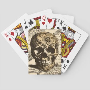 Skull-vintage Pokerkaarten