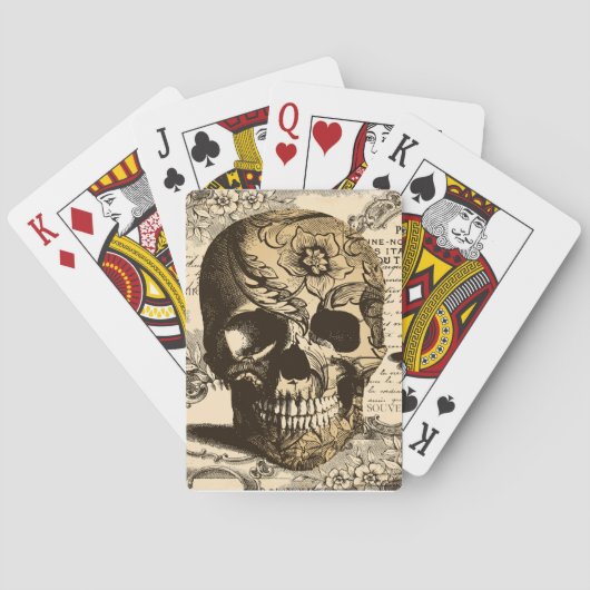 Skull-vintage Pokerkaarten (Achterkant)