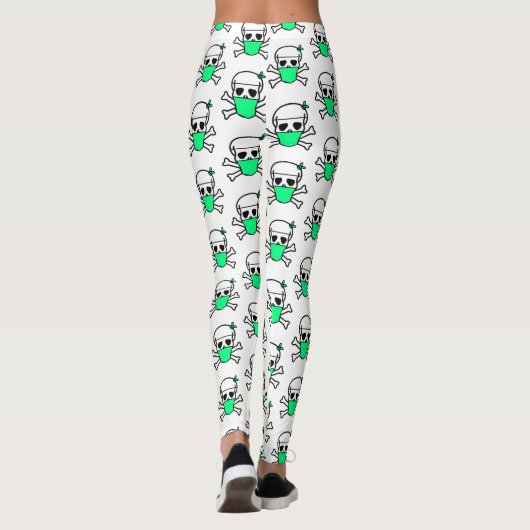Skull Wearing Mask Thunder_Cove Leggings (Achterkant)