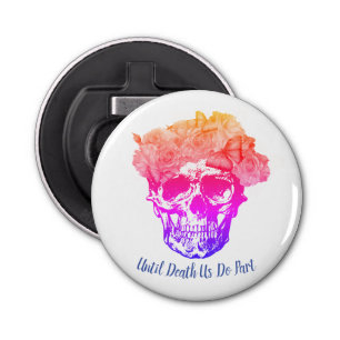 Skull Wedgunst flesopener Button Flesopener