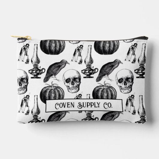 Skull & Witch Zipper Pouch Etui (Voorkant)