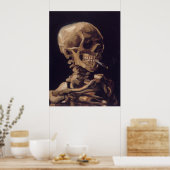 Skull with a Burning Cigarette Poster (Cuisine)