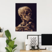 Skull with a Burning Cigarette Poster (Bureau à domicile)