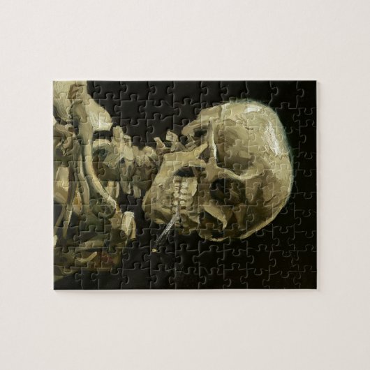 Skull with Cigarette by Van Gogh Painting Art Legpuzzel (Horizontaal)