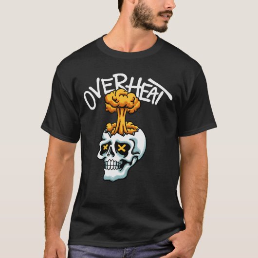 Skull With Explosion streetwear  T-shirt (Voorkant)