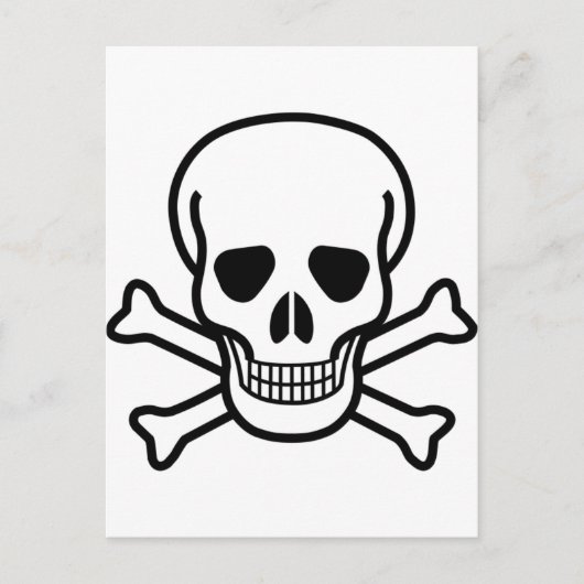 Skull x Crossbones Briefkaart (Voorkant)