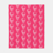 Skull Xray Pink Fleece Blanket Deken (Voorkant)
