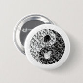Skull Yin Yang Ronde Button 5,7 Cm (Voorkant /achterkant)