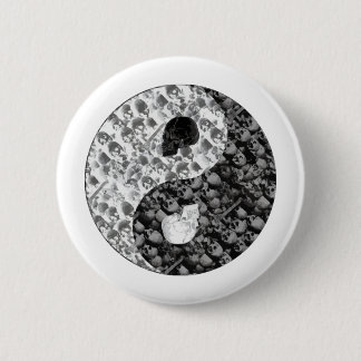 Skull Yin Yang Ronde Button 5,7 Cm