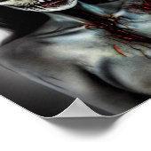 Skull Zombie Witch Spooky Eyes Woman Poster (Hoek)