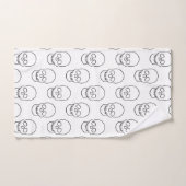 Skull - Zwart en wit Bad Handdoek (Handdoek)