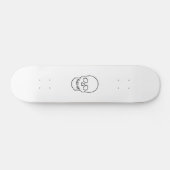Skull - Zwart en wit Skateboard (Horizontaal)