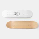 Skull - Zwart en wit Skateboard (Horizontaal)