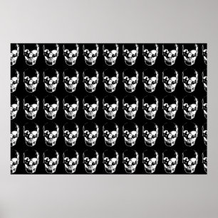 Skull - Zwart-wit Poster