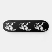 Skull - Zwart-wit Skateboard (Horizontaal)