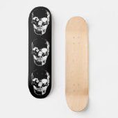 Skull - Zwart-wit Skateboard (Voorkant)