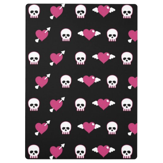 Skullen en harten klembord (Achterkant)